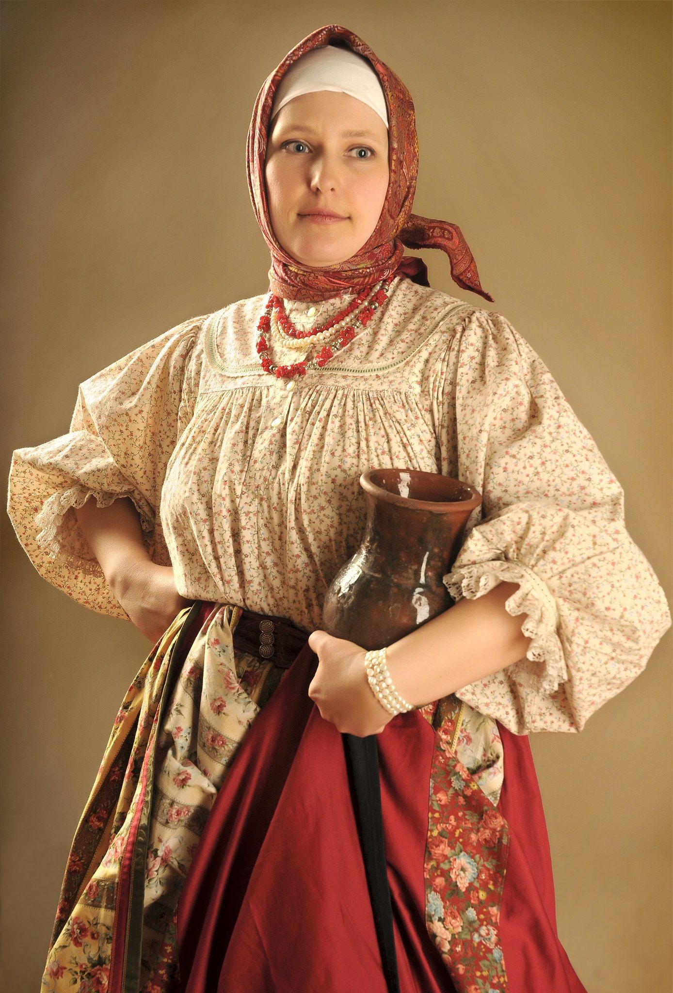 Girls in Slavic costumes in Pindu