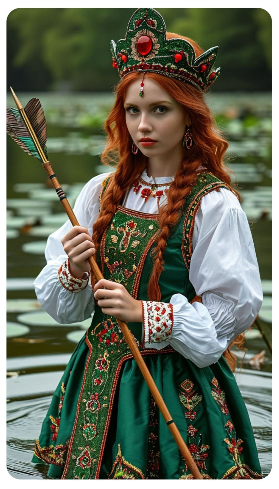Nude girl Girls in Slavic costumes in Pindu